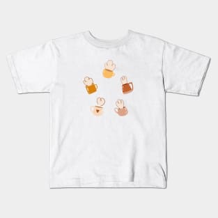 Cute Mugs Pattern Kids T-Shirt